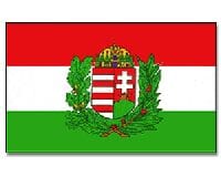 Ungarn mit Wappen Fahne / Flagge am Stab | 30 x 45 cm - Bild 1