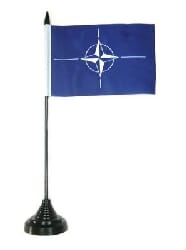 Nato Tisch-Fahne mit Fuss | 10 x 15 cm - Bild 1
