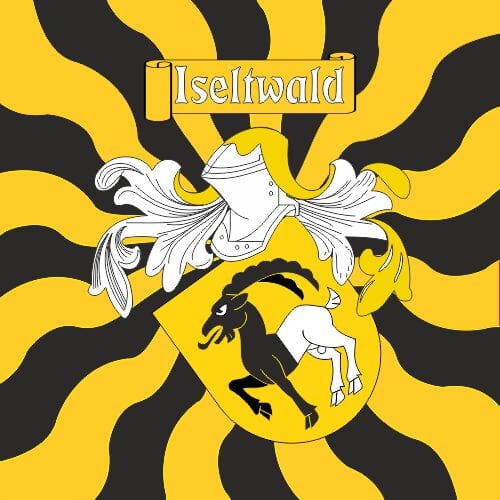 Fahne geflammt Gemeinde 3807 Iseltwald (BE) | 30 x 30 cm und Gr&ouml;sser - Bild 1