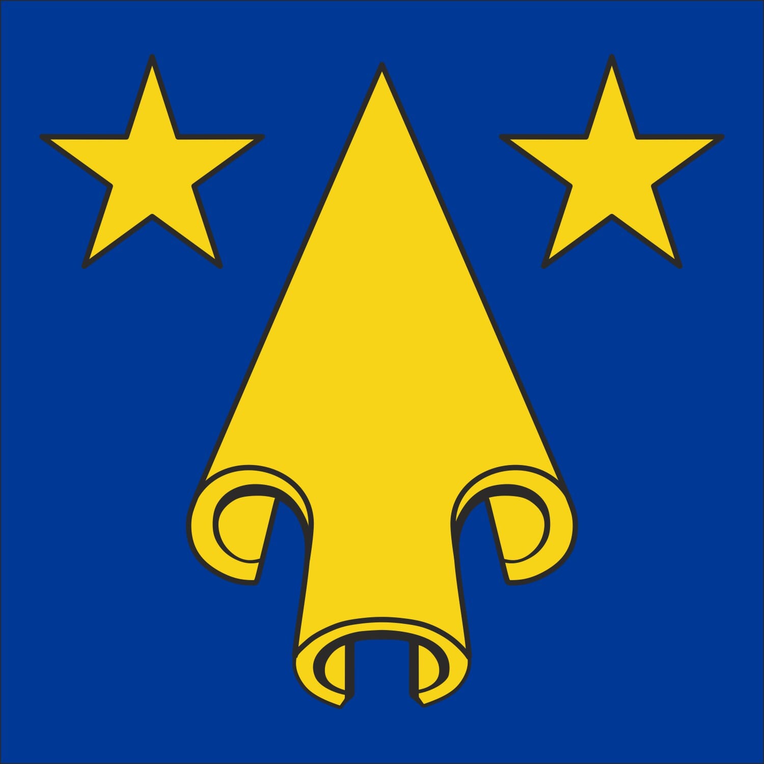 Fahne Gemeinde 5213 Villnachern (AG) | 30 x 30 cm und Gr&ouml;sser - Bild 1