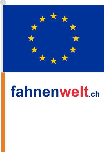 Europa / EU Fahne / Flagge am Stab Pack &agrave; 4 St&uuml;ck | 15.5 x 23 cm - Bild 1