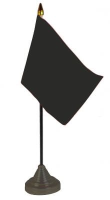 Schwarze Tisch-Fahne gedruckt | 10 x 15 cm - Bild 1