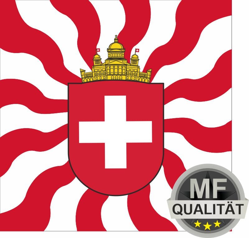 Fahne geflammt Schweiz Parlament Multi-Flag Multi-Flag | 80 x 80 cm und Gr&ouml;sser - Bild 1