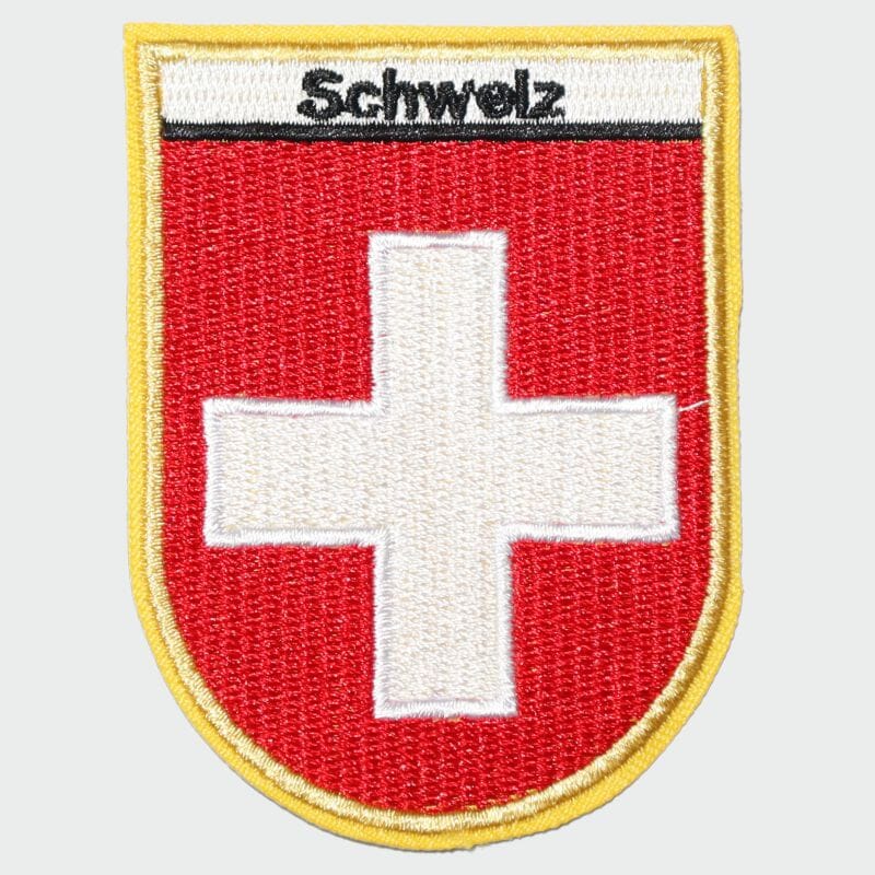 Patch Sticker zum aufb&uuml;geln Schweiz Wappen unten rund | 6 x 8 cm - Bild 1