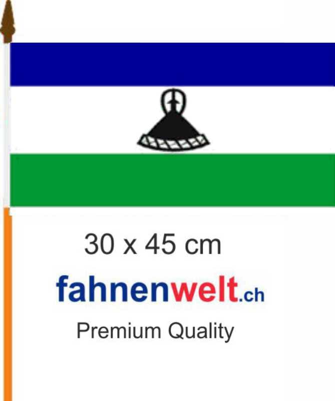 Lesotho Fahne / Flagge am Stab | 30 x 45 cm - Bild 1