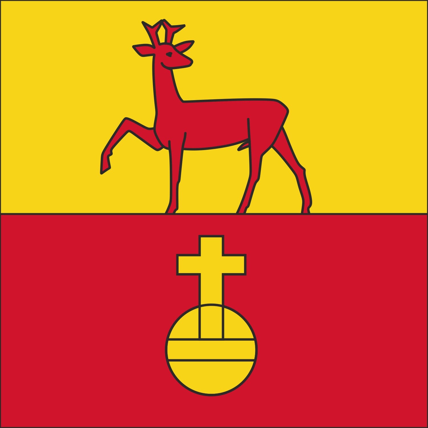 Fahne Gemeinde 5453 Remetschwil (AG) | 30 x 30 cm und Gr&ouml;sser - Bild 1