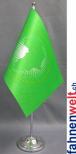 Afrikanische Union Tisch-Fahne DeLuxe ohne St&auml;nder | 15.5 x 24 cm - Bild 1