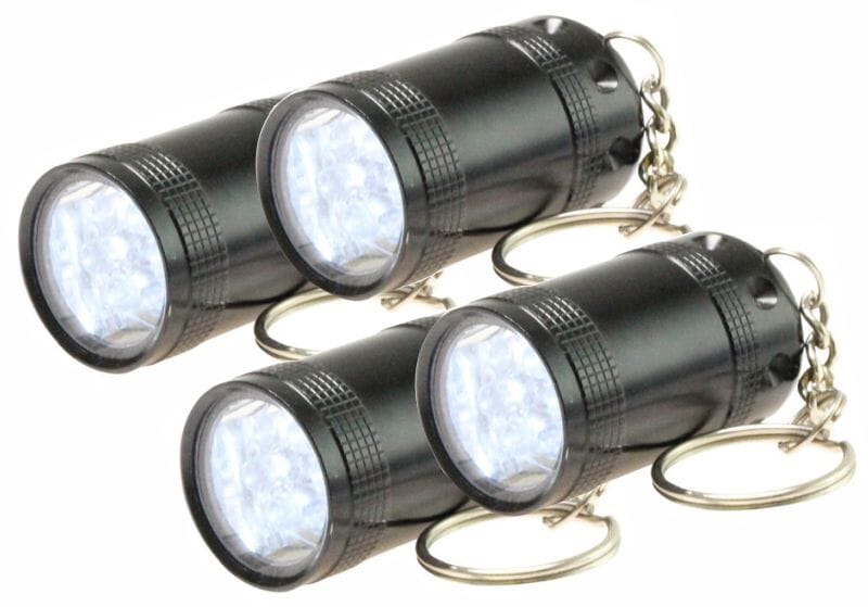4 St&uuml;ck kleine Taschenlampen Schwarz | 4.5 x 2.8 cm - Bild 1