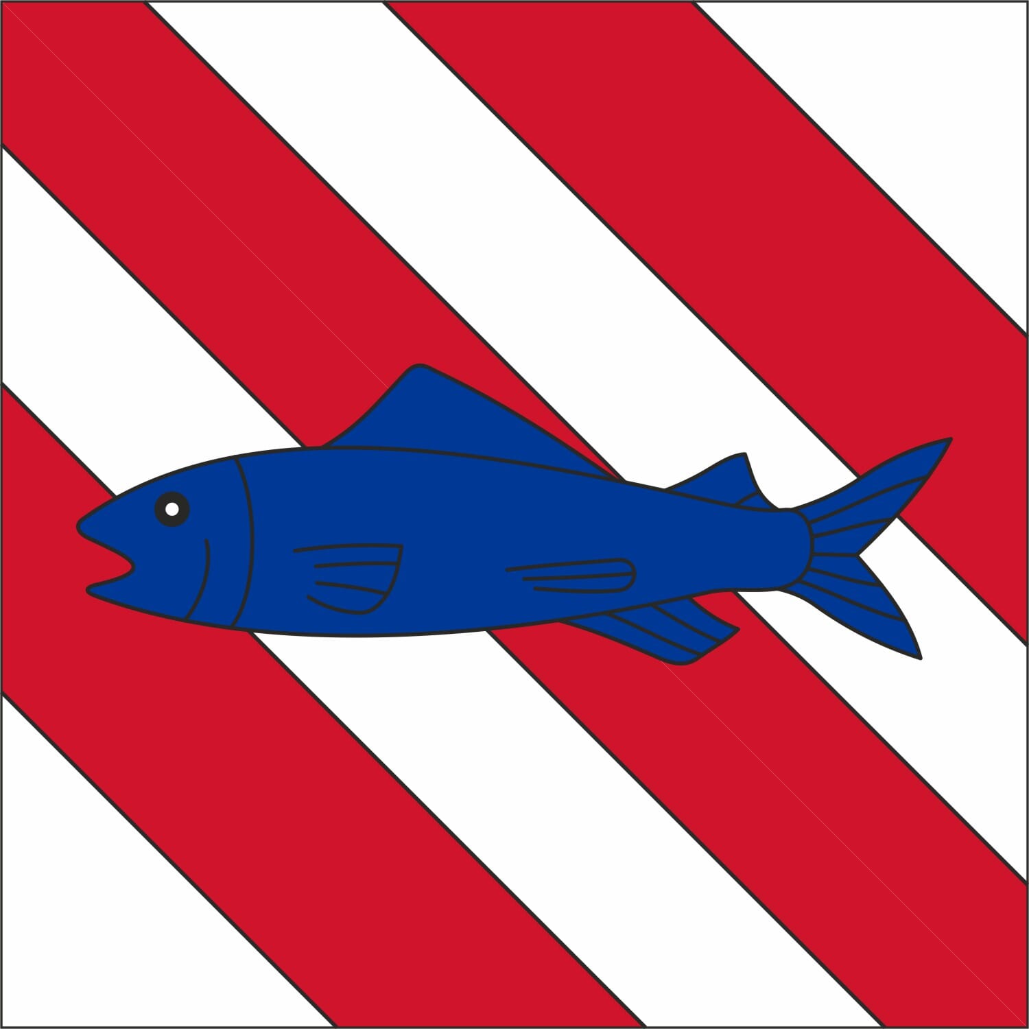 Fahne Gemeinde 4552 Derendingen (SO) | 30 x 30 cm und Gr&ouml;sser - Bild 1