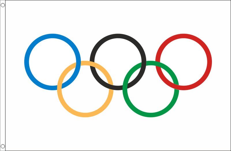 Olympia / Olympische Spiele Fahne gedruckt | 90 x 150 cm - Bild 1