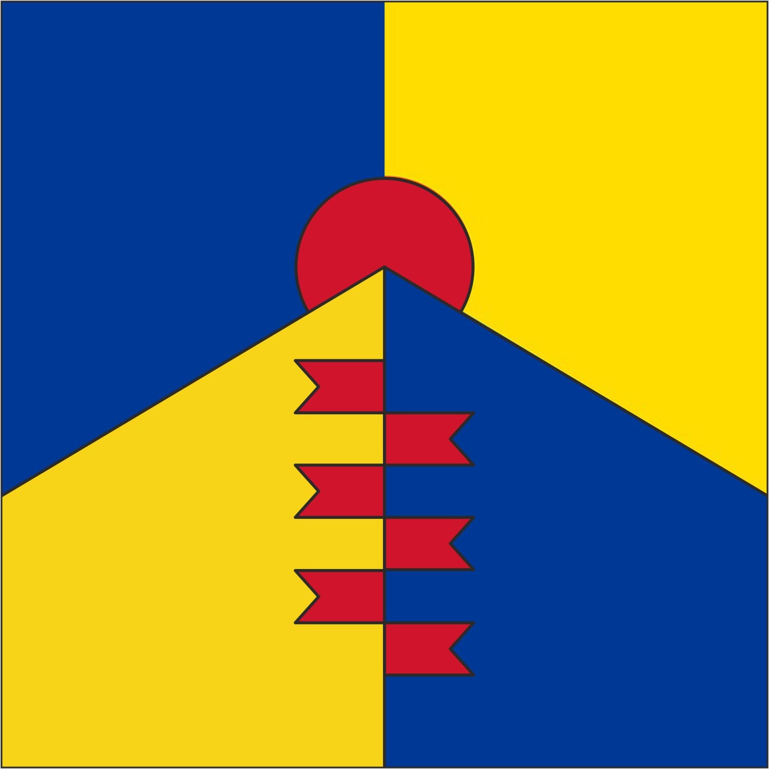 Fahne Gemeinde 6802 Monteceneri (TI) | 30 x 30 cm und Gr&ouml;sser - Bild 1