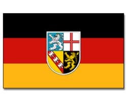 Saarland Hissfahne gedruckt quer | 90 x 150 cm - Bild 1