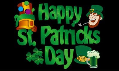 Happy St Patricks Day schwarz Fahne gedruckt | 60 x 90 cm - Bild 1
