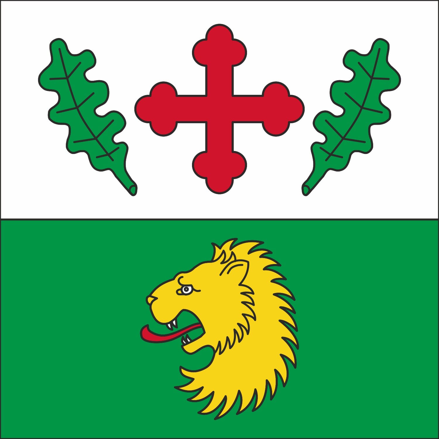 Fahne Gemeinde 1772 Grolley-Ponthaux (FR) | 30 x 30 cm und Gr&ouml;sser - Bild 1