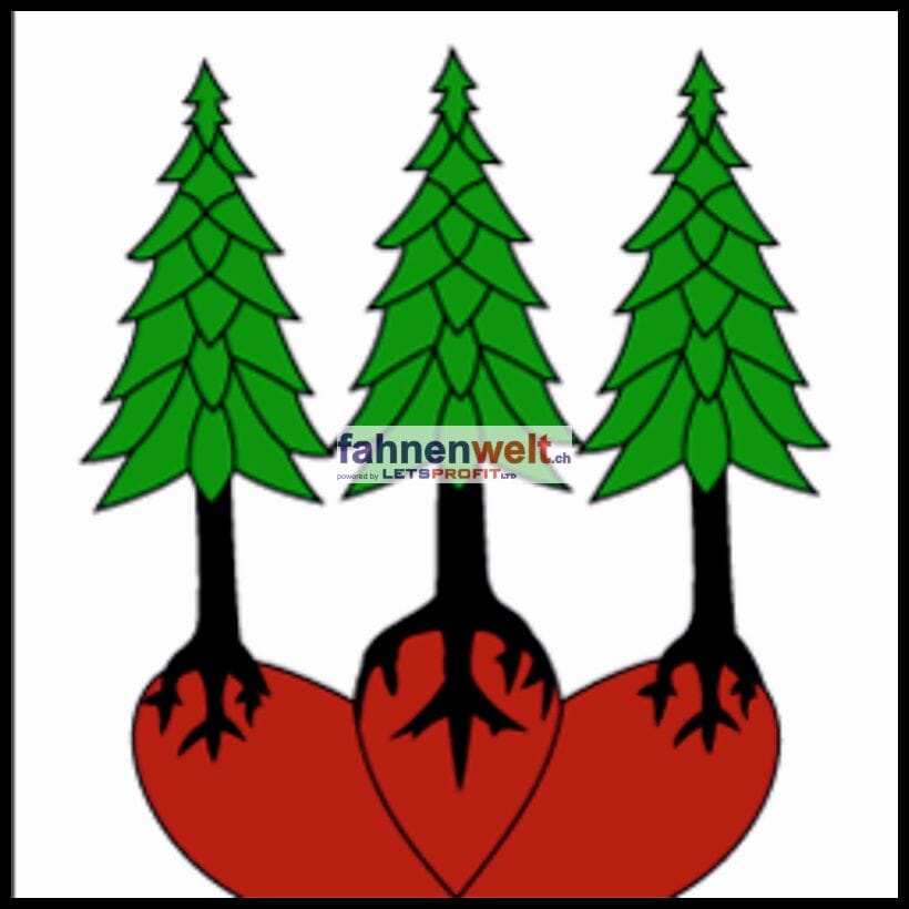 Fahne Gemeinde 2336 Les Bois (JU) | 30 x 30 cm und Gr&ouml;sser - Bild 1