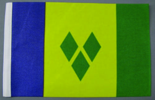 St. Vincent Tisch-Fahne DeLuxe ohne St&auml;nder | 15.5 x 24 cm - Bild 2