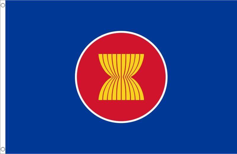 ASEAN Fahne aus Stoff | 60 x 90 cm - Bild 1