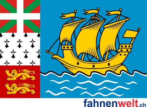 Saint-Pierre und Miquelon Fahne gedruckt | 90 x 150 cm - Bild 1