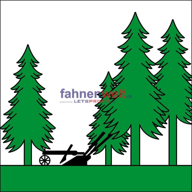 Fahne Gemeinde 2414 Le Cerneux-P&eacute;quignot (NE) | 30 x 30 cm und Gr&ouml;sser - Bild 1