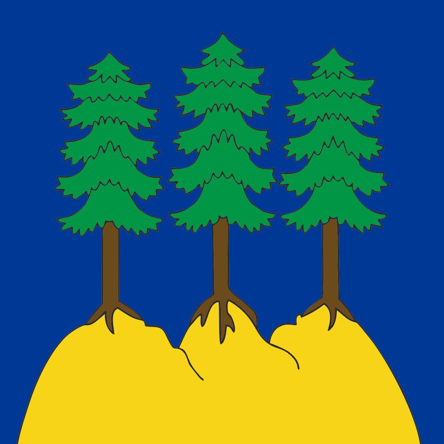 Fahne Gemeinde 3925 Gr&auml;chen (VS) | 30 x 30 cm und Gr&ouml;sser - Bild 1