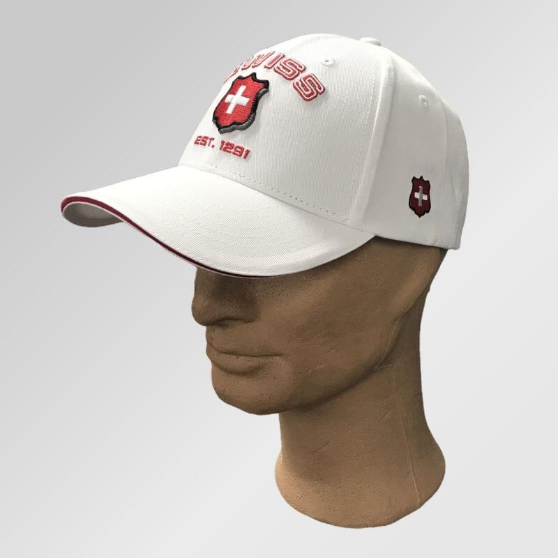 Baseballcap-Cap "SWISS 1291" &ndash; Rot-Weiss, One-Size - Bild 2