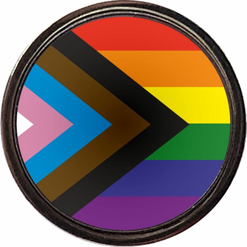 Progress Pride Pin RUND mit Verschluss | &Oslash; 1.6 cm - Bild 1