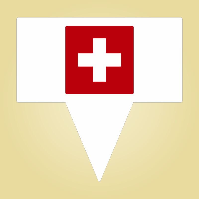 Mini-Schilder Schweiz quadratisch Pack &agrave; 50 St&uuml;ck | 20 x 40 mm - Bild 2