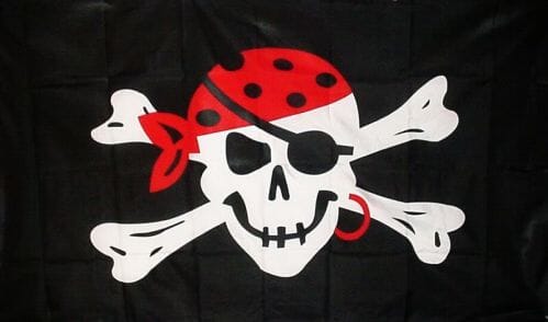 Pirat Einauge Fahne gedruckt / One Eyed Jack | 90 x 150 cm - Bild 1