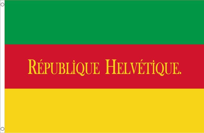 Helvetische Republik / R&eacute;publique helv&eacute;tique Fahne aus Stoff | 60 x 90 cm - Bild 1