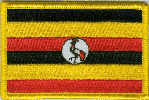 Patch Sticker zum aufb&uuml;geln Uganda | 5.5 x 9 cm - Bild 1