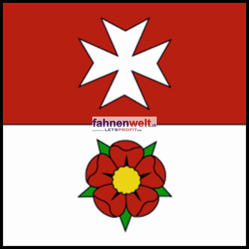 Fahne Gemeinde 1475 Montbrelloz Ehemalige Gemeinde (FR) | 30 x 30 cm und Gr&ouml;sser - Bild 1