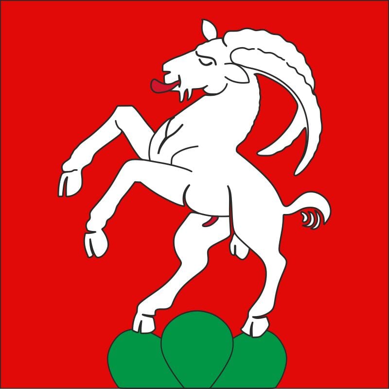 Fahne Gemeinde 8926 Uerzlikon (ZH) ehemalige Gemeinde | 30 x 30 cm und Gr&ouml;sser - Bild 1