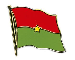 Flaggen Pin Burkina Faso geschwungen | ca. 20 mm - Bild 1