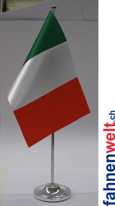 Italien Tisch-Fahne DeLuxe ohne St&auml;nder | 15.5 x 24 cm - Bild 1
