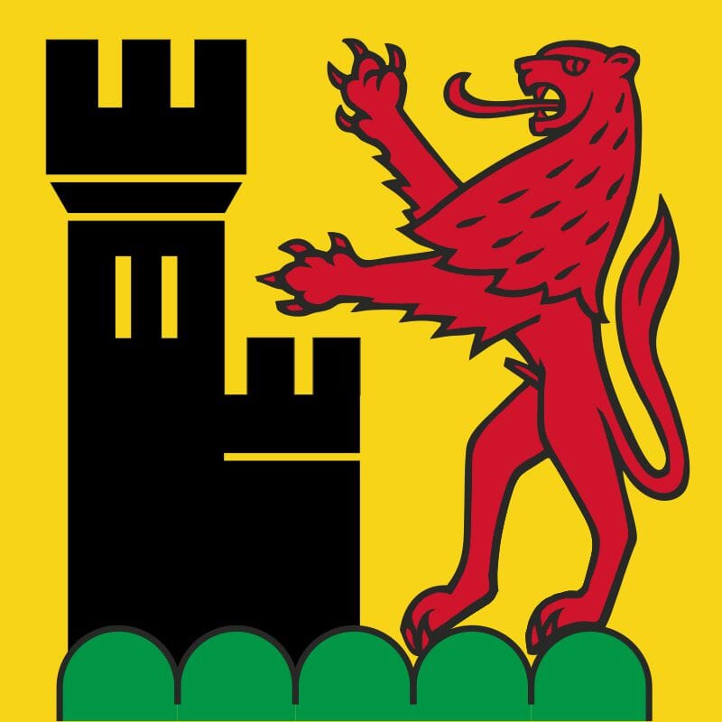 Fahne Gemeinde 5210 Windisch alternative Darstellung (AG) | 30 x 30 cm und Gr&ouml;sser - Bild 1