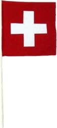 Schweizerfahne aus Polyester-Stoff am Stab | 40 x 40 cm - Bild 1