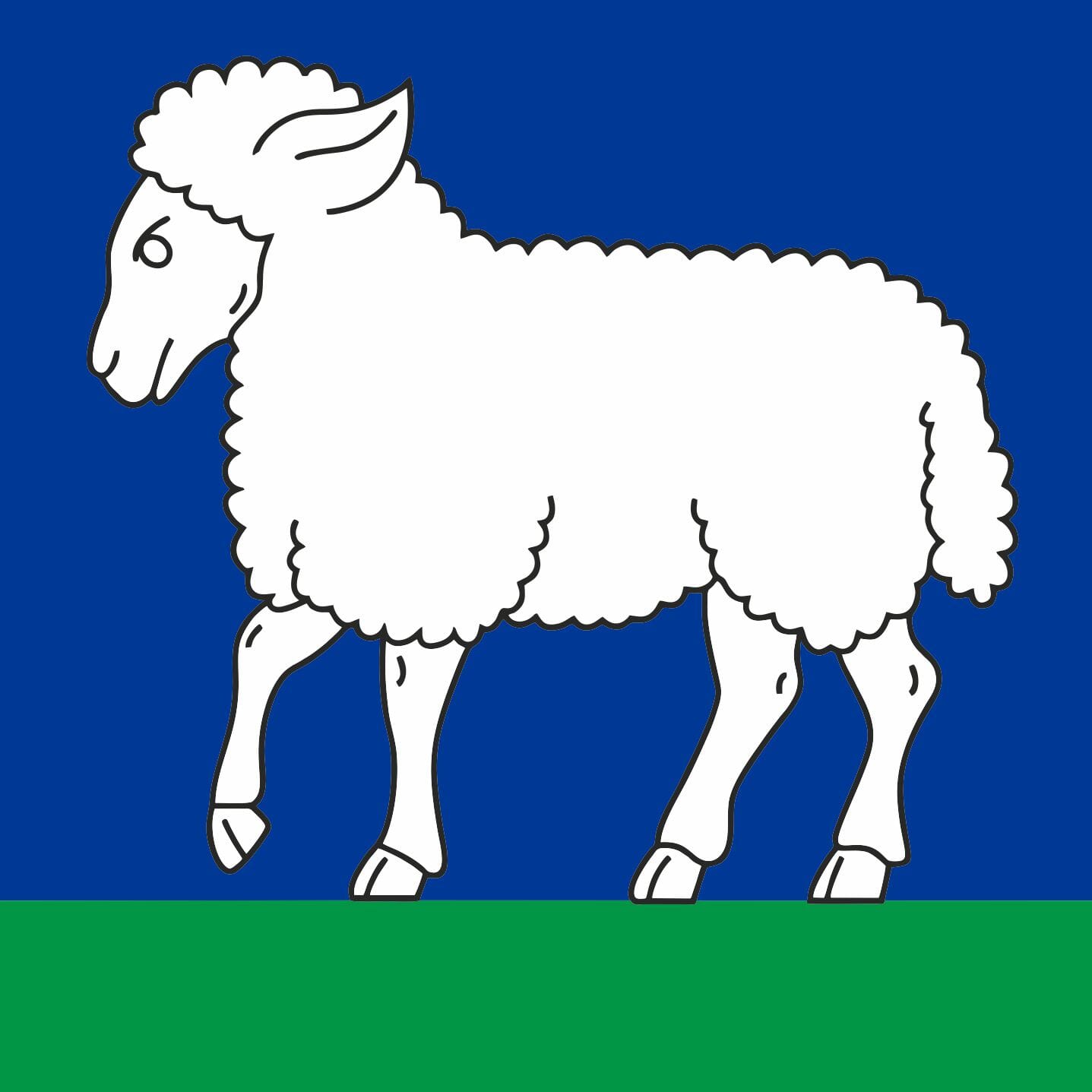 Fahne Gemeinde 2117 La Cote-aux-F&eacute;es (NE) | 30 x 30 cm und Gr&ouml;sser - Bild 1