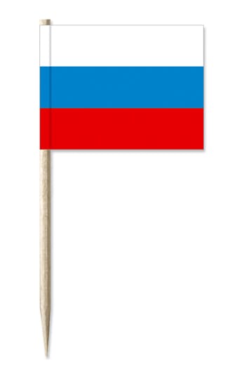 Mini-Fahnen Russland Pack &agrave; 50 St&uuml;ck | 30 x 40 mm - Bild 1