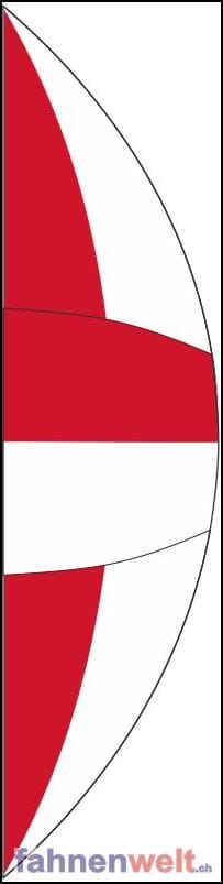 Bogenfahne / Halbrundfahne Kanton Solothurn SO inkl. Karabiner - Bild 1
