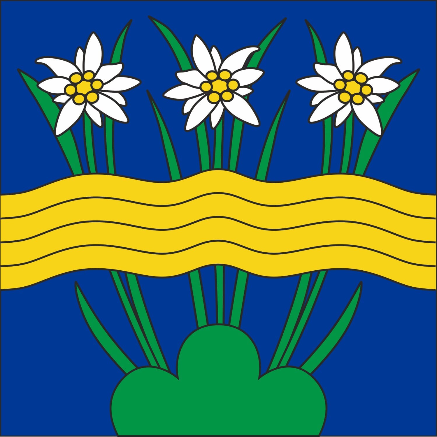 Fahne Gemeinde 6067 Melchtal (OW) | 30 x 30 cm und Gr&ouml;sser - Bild 1