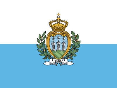 San Marino mit Wappen gedruckt im Querformat | 90 x 150 cm - Bild 1