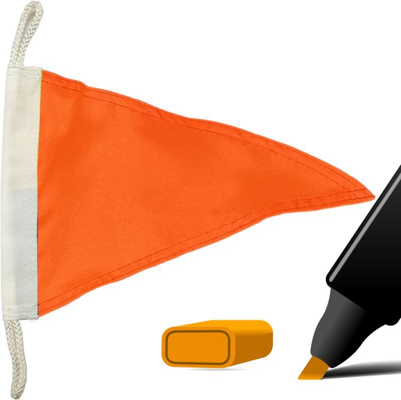 Wimpel Signalorange 20x30 cm &ndash; Hohe Sichtbarkeit & Sicherheit - Bild 1