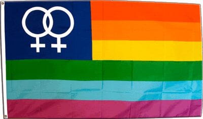 Regenbogen Frau / Rainbow Women Venus Fahne gedruckt | 90 x 150 cm - Bild 1
