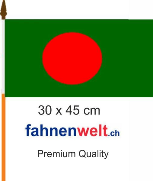 Bangladesch Fahne / Flagge am Stab | 30 x 45 cm - Bild 1