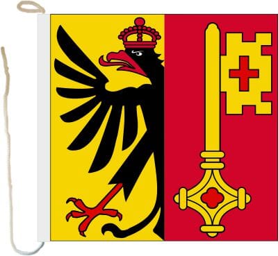 Bootsfahne / Bootsflagge Genf | 30 x 30 cm - Bild 1