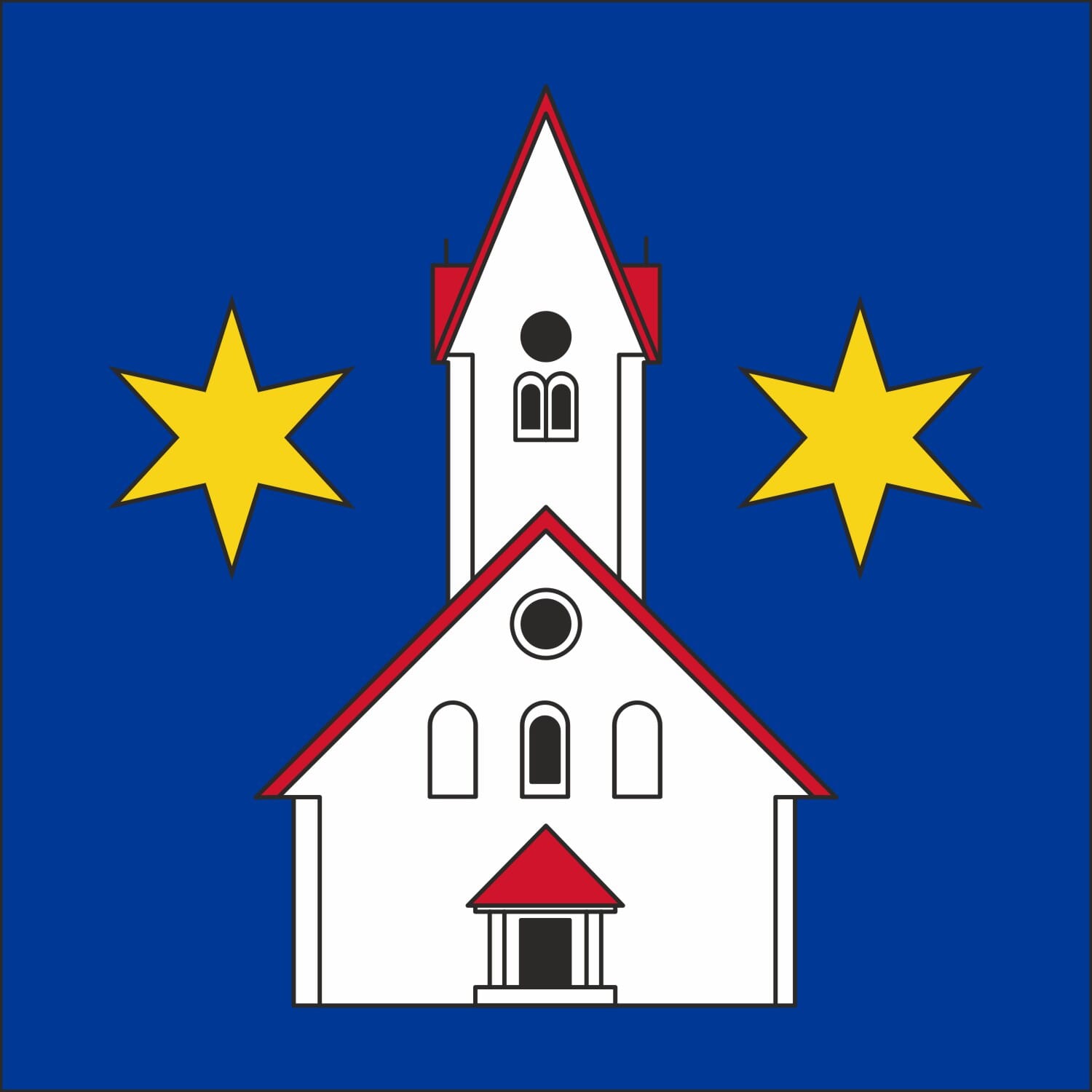 Fahne Gemeinde 8777 Betschwanden Ehemalige Gemeinde (GL) | 30 x 30 cm und Gr&ouml;sser - Bild 1