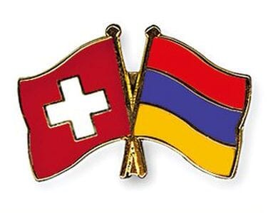 Freundschaftspin Schweiz-Armenien | Gr&ouml;sse ca. 22mm - Bild 1