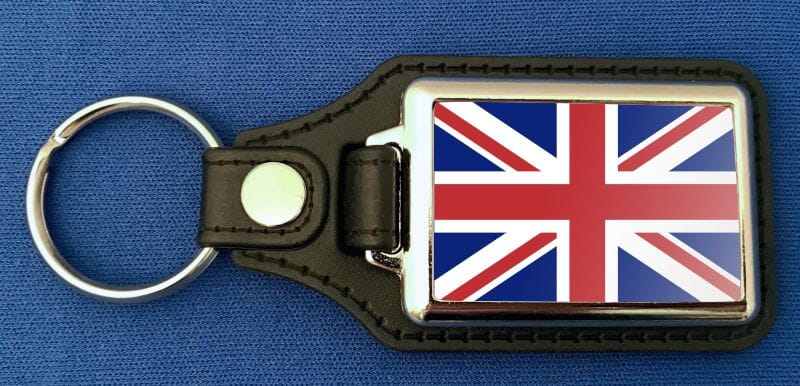 Grossbritannien | Vereinigtes K&ouml;nigreich Schl&uuml;sselanh&auml;nger aus Metall und Kunstleder | ca. 50 x 33 m - Bild 1