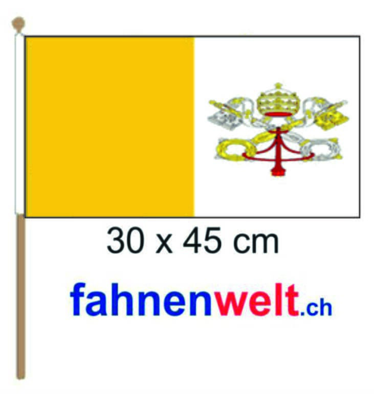 Vatikanstadt Fahne / Flagge am Stab | 30 x 45 cm - Bild 1
