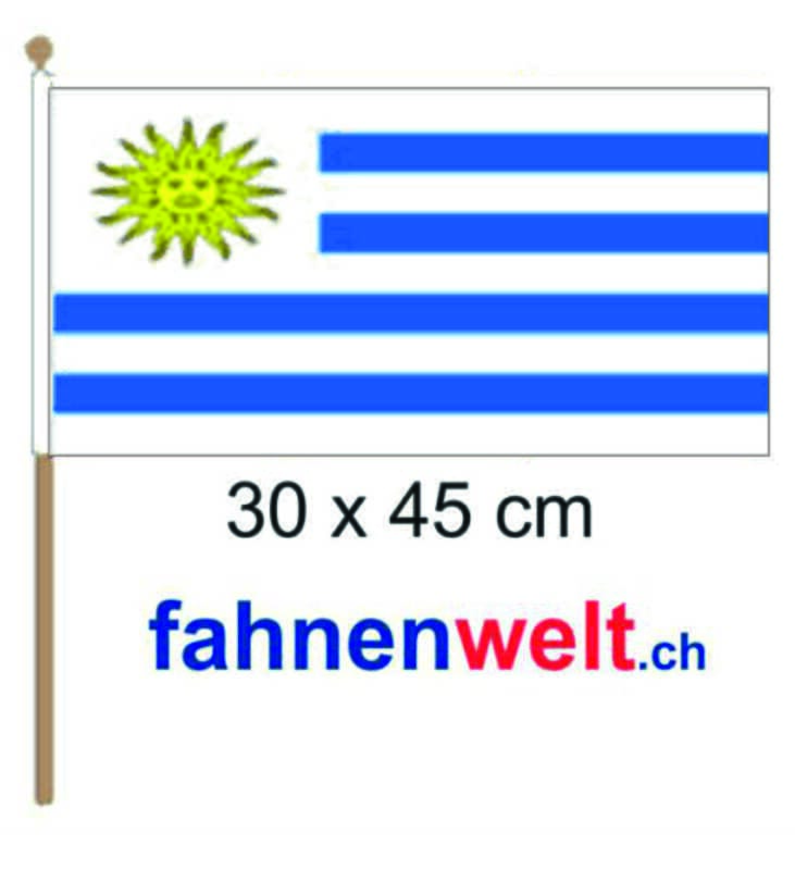 Uruguay Fahne / Flagge am Stab | 30 x 45 cm - Bild 1